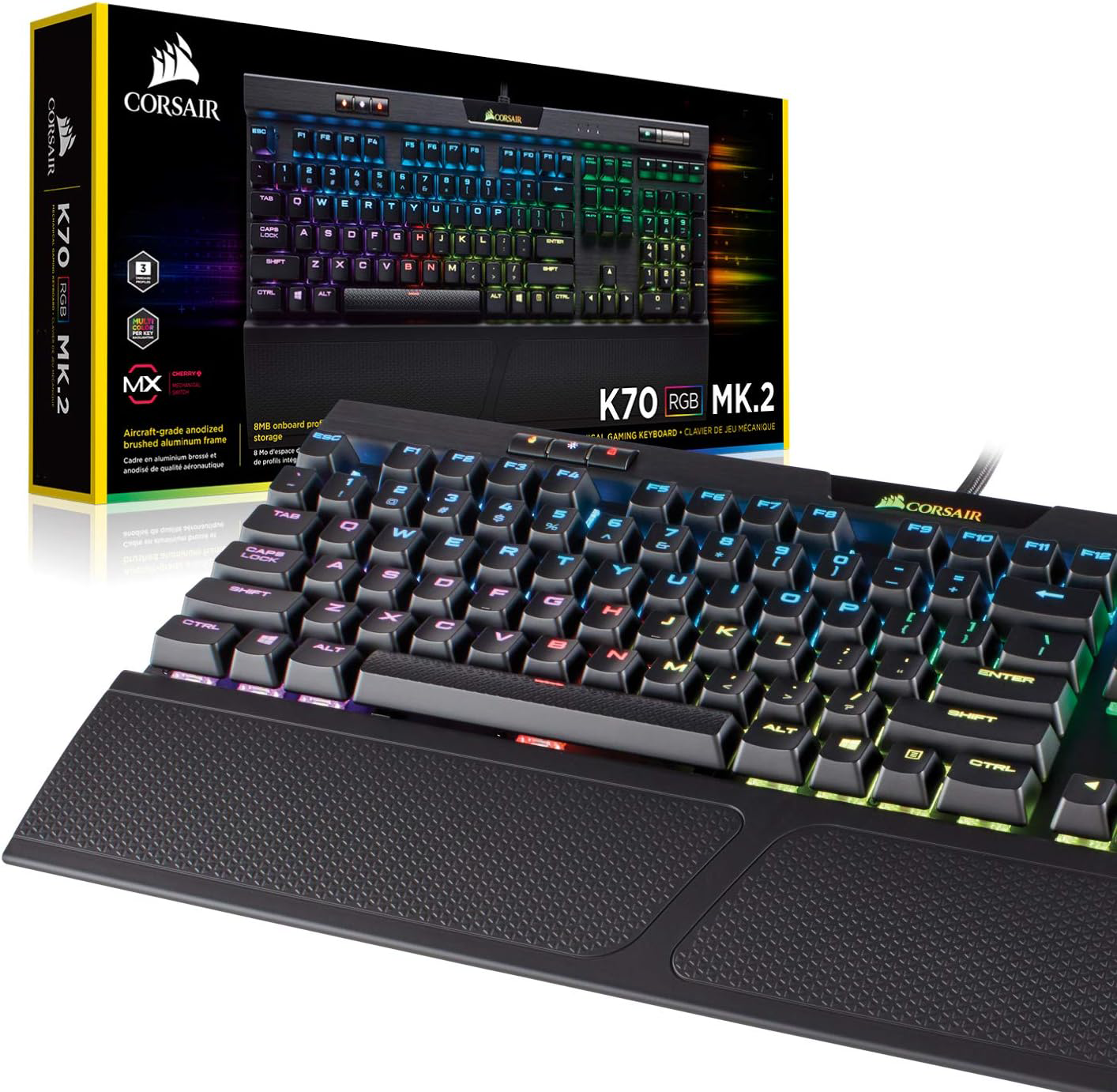 مشخصات فنی و خرید کیبورد کورسیر K70 RGB MK.2 Rapidfire | هگماکو
